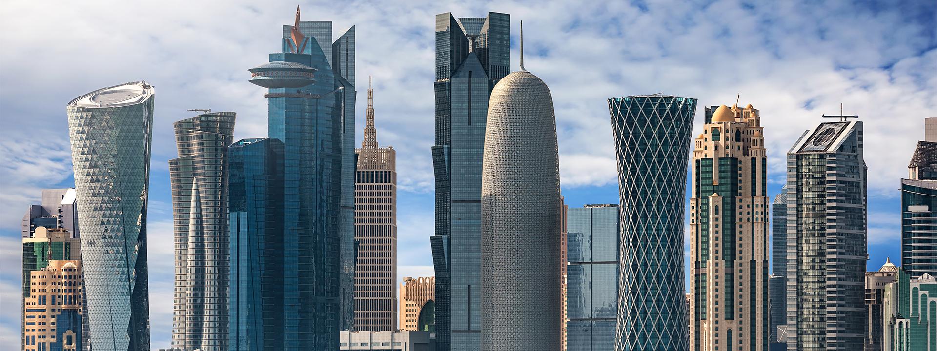 Beautiful skyline of Doha, Qatar