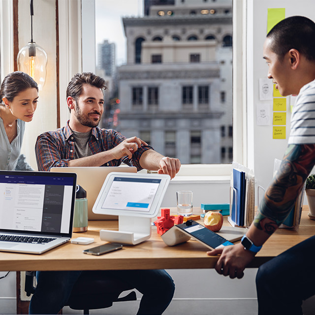 employees in a meeting